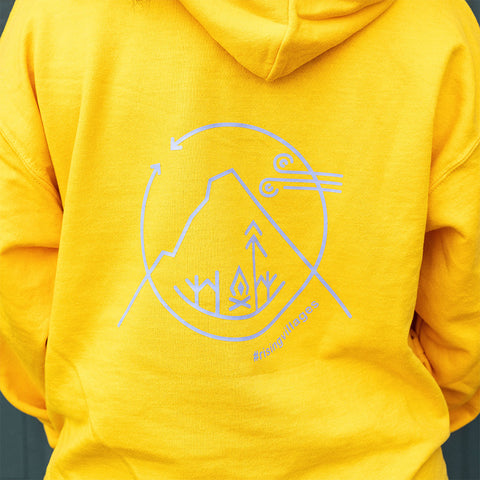 Yellow Hoodie "I support youth in my community"